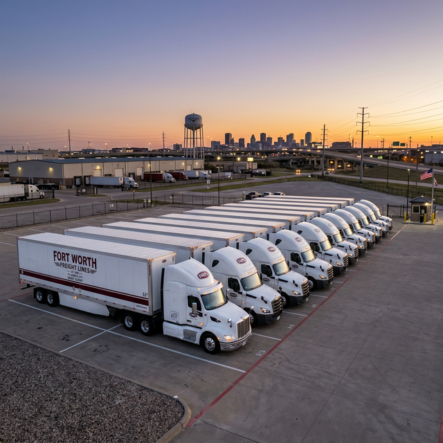 Total Trade Transportation fleet of 53-foot dry van semi-trucks